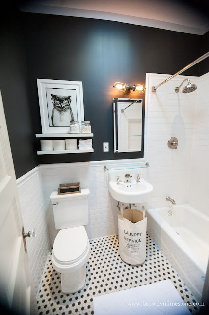 Black best sale paint bathroom
